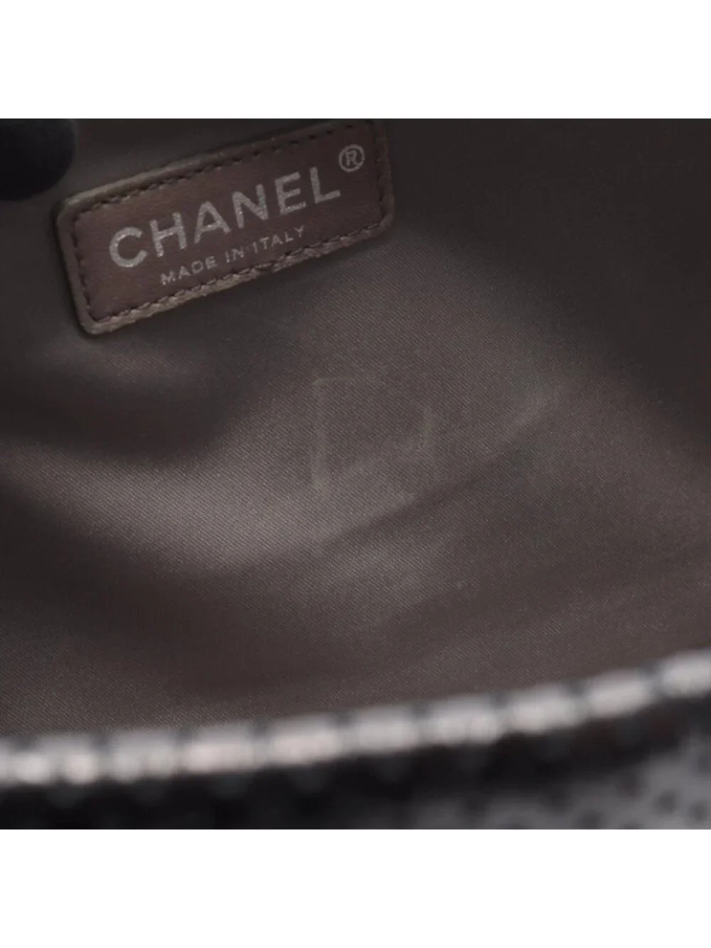 Chanel Shoulder Bag 2.55 Perforated Combination Black Leather Chain